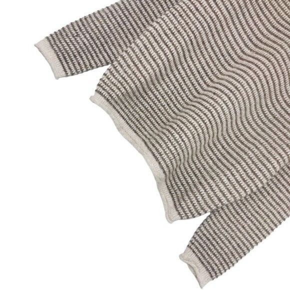 DAY & AGE Contrasting Knit Pullover Sweater In Sand Size Medium - Picture 5 of 9